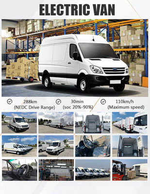 73.6kWh Electric Mini Cargo Van 110km / H Electric Freezer Van 288km أقصى مدى