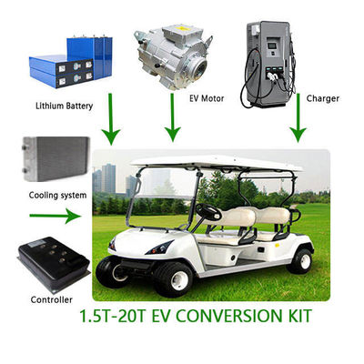 DC AC Golf Cart EV سيارة محرك كهربائي تحويل عدة مقاوم للماء IE 4 كفاءة