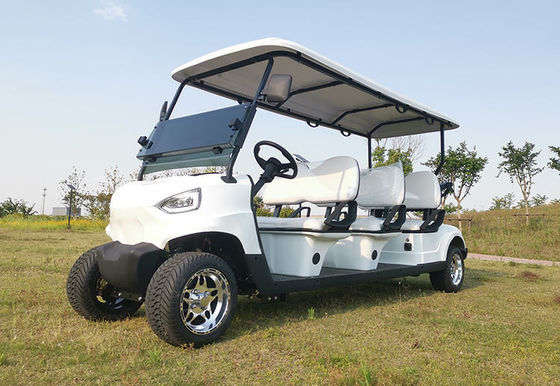30km / H - 50km / h 4 Wheel Electric Golf Cart بطارية ليثيوم 6 Seater Golf Buggy