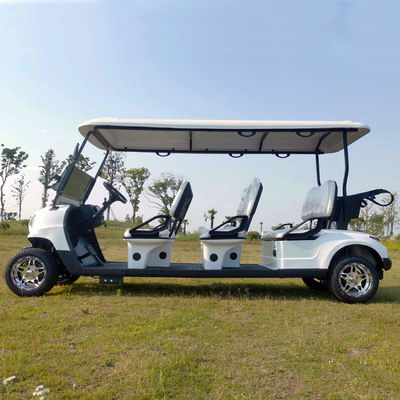 30km / H - 50km / h 4 Wheel Electric Golf Cart بطارية ليثيوم 6 Seater Golf Buggy