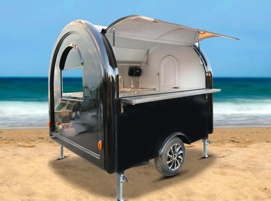 مصنع الهمبرجر في الهواء الطلق المطاعم المتنقلة مقطورة الوجبات السريعة مع مطبخ من الفولاذ المقاوم للصدأ