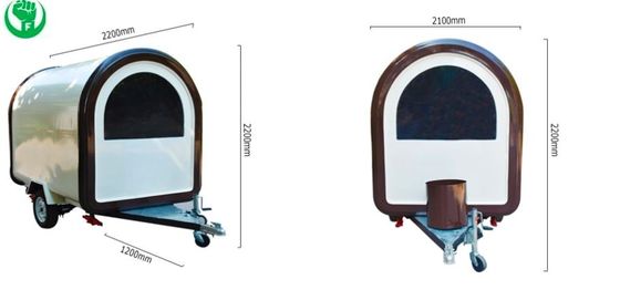 مصنع الهمبرجر في الهواء الطلق المطاعم المتنقلة مقطورة الوجبات السريعة مع مطبخ من الفولاذ المقاوم للصدأ