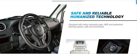 الشاحنة المصغرة الكهربائية الصينية مع فان رويتشي Ek01s سعة التحميل 720kg 6cbm حاوية، شاحنة كهربائية نقية