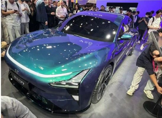 مبيعات مسبقة Geely& Baidu العلامة التجارية المشتركة Jiyue07 سيارة كهربائية نقية بمحرك 200kw/271P.s قوة محرك 2WD محرك القيادة 4 باب/5 مقاعد