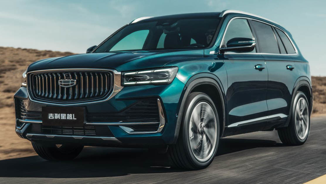 جيلي Xingyue L SUV للسيارات الكهربائية AWD PHEV Left Drive سيارة كهربائية 215 كم / ساعة